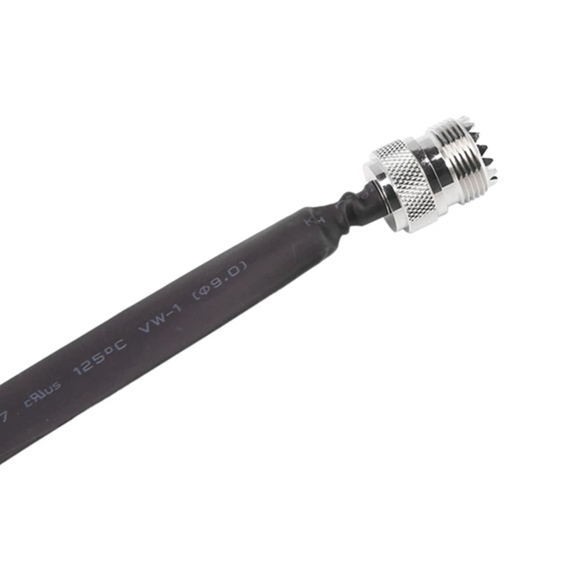 Door/Window Pass Through Flat RF Coaxial Cable SO239 UHF Female To UHF Female 50 Ohm RF Coax Pigtail Extension Cord