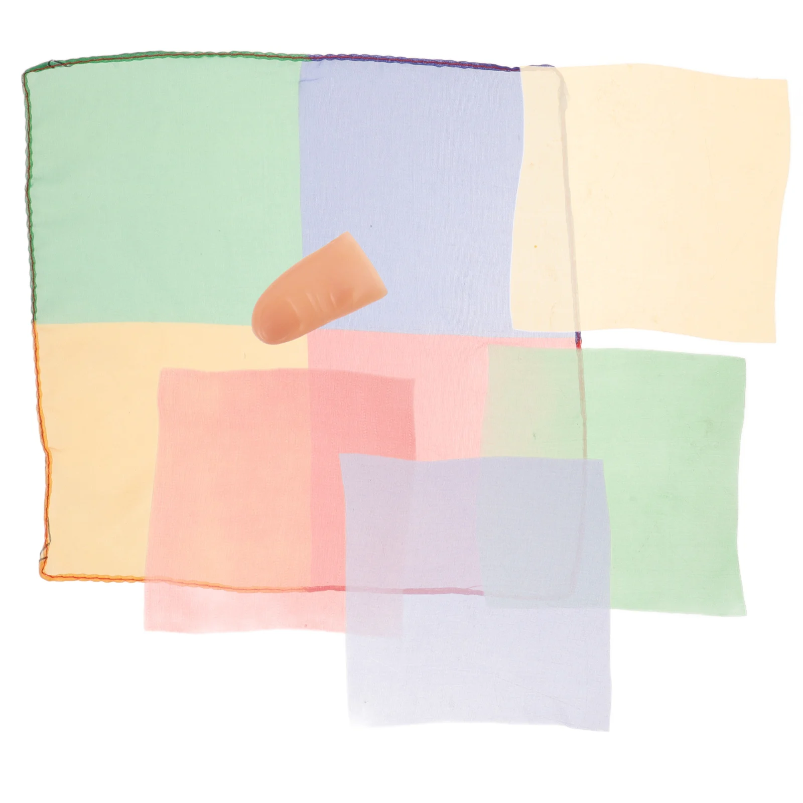 

Scarf Props Realistic Fake Finger Sleeve H kerchief Magician Toys Thumb Tip Prosthetic Stage Show Prank Kids