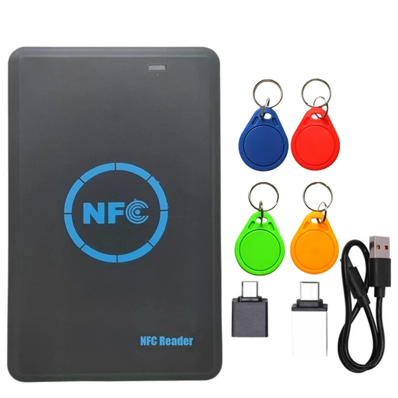 

N05R 5 Frequency RFID Smart Chip Reader Duplicator+ 4Xcuid NFC Keychain Copier 13.56M 125K IC/ID/HID 125K Token Writer Clone