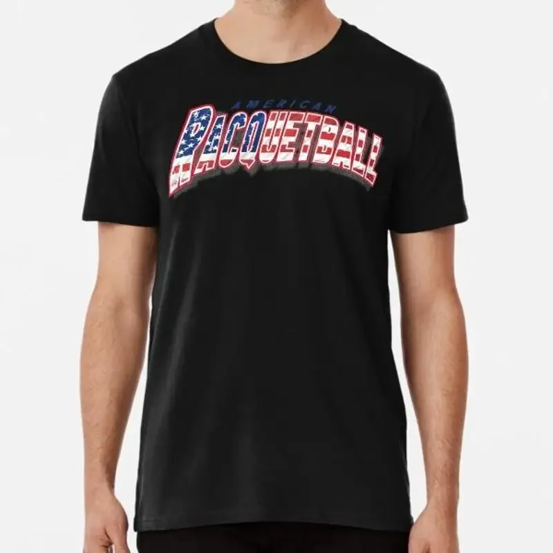 Racquetball USA Flag Made in Australia T Shirt S to 2XL