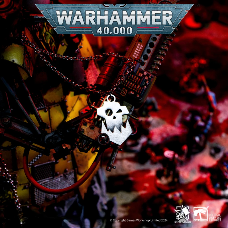 [Starforged Star Casting] Orc Warhammer 40K Game Surrounding Titanium Steel Trendy Popular Necklace Pendant Collection