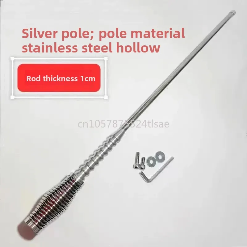 Bold stainless steel pole refitted antenna: car decoration and motorcycle flagpole, suitable for off-road vehicles