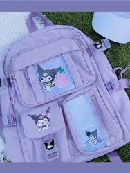 Sanrio Anime My Melody Kuromi Cinnamoroll Backpacks for Children Kawii Toys Backpack