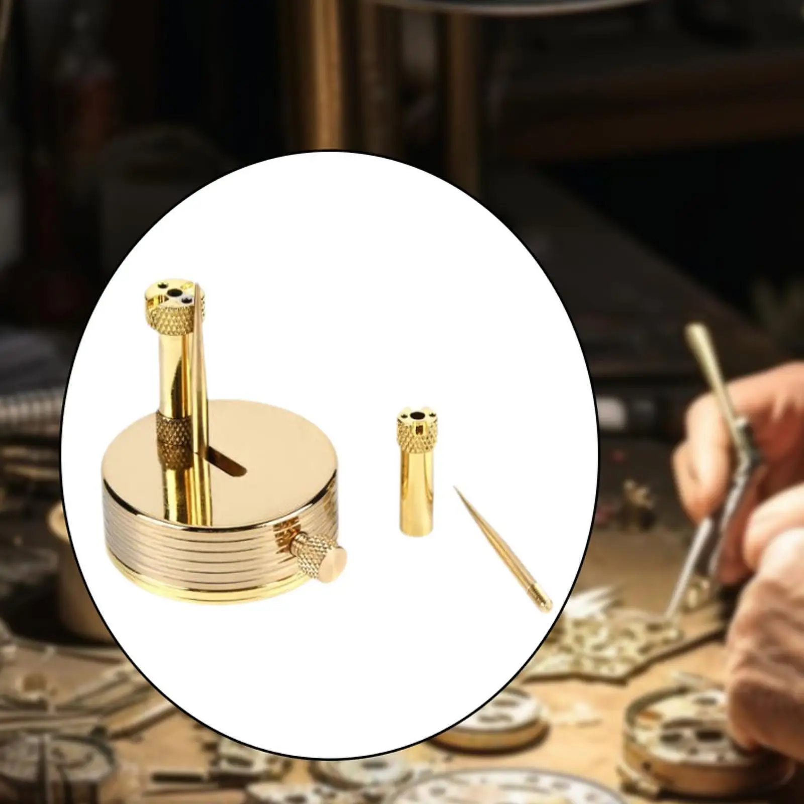 Watch Balance Wheel Holder Copper Plated Stand for Mechanical Watch Repair Tools Kit