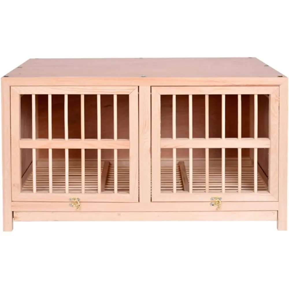 

Solid Wood Bird Cage with Comfortable Door - Nesting Box for Pairs, Multiple Sizes, Ideal for Pet Birds' Rest and Nesting