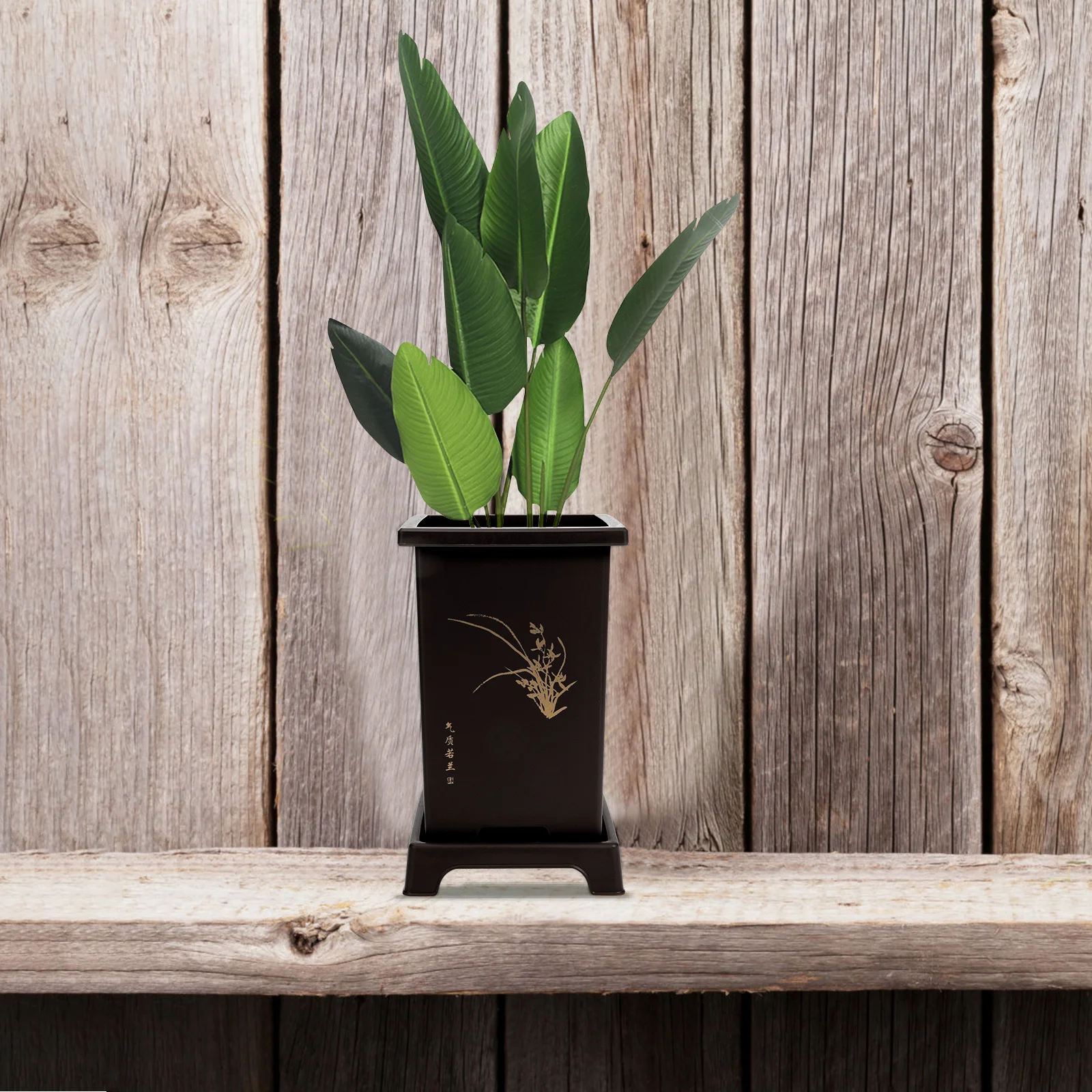 

1Set Resin Flowerpot Simple Breathable Home Balcony Desk Planter Creative Decorative Flower Holder Orchid Mint Aloe Succulent