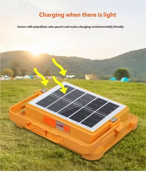 500WSolar Charging Flood Light IP66 Waterproof Portable Tent Camping Light Power Bank Outdoor Emergency Lighting Camping Lantern - view 4