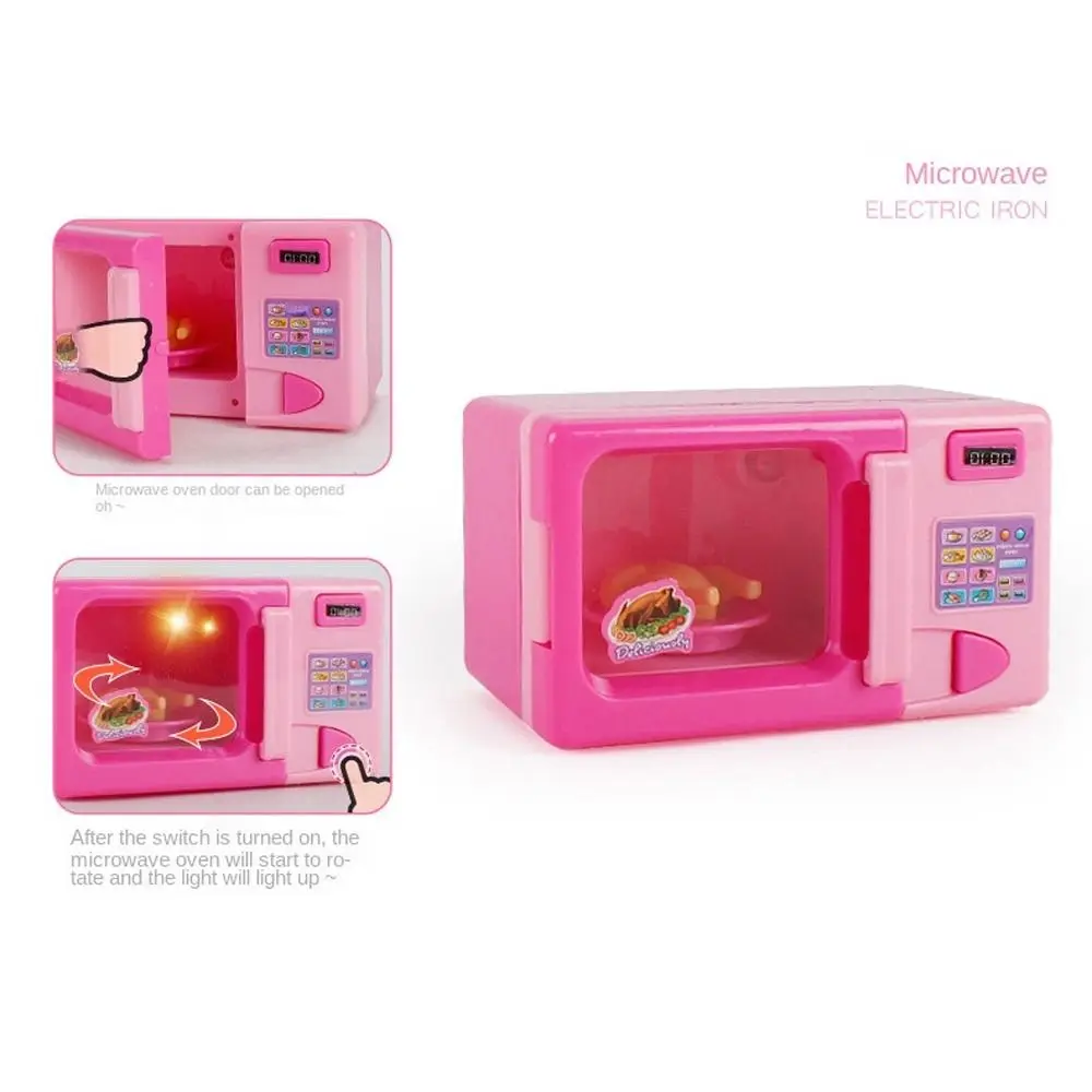 Coffee Machine Household Appliances Toaster Blender Cooking Pretend Play Set Sweeper with Light Kitchen Education Gifts