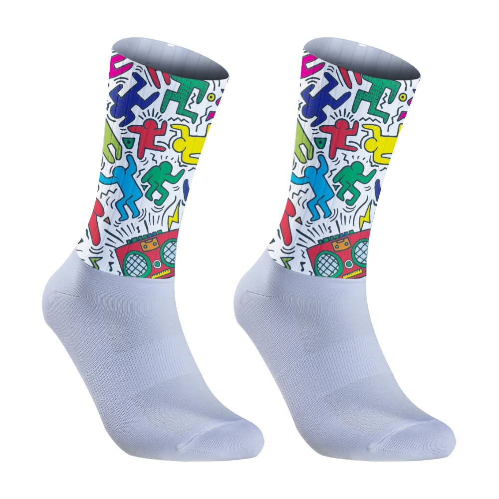 Chaussettes de cyclisme sur route respirantes pour hommes et femmes, chaussettes de sport professionnelles, chaussettes de course, qualité, nouveau, 2024