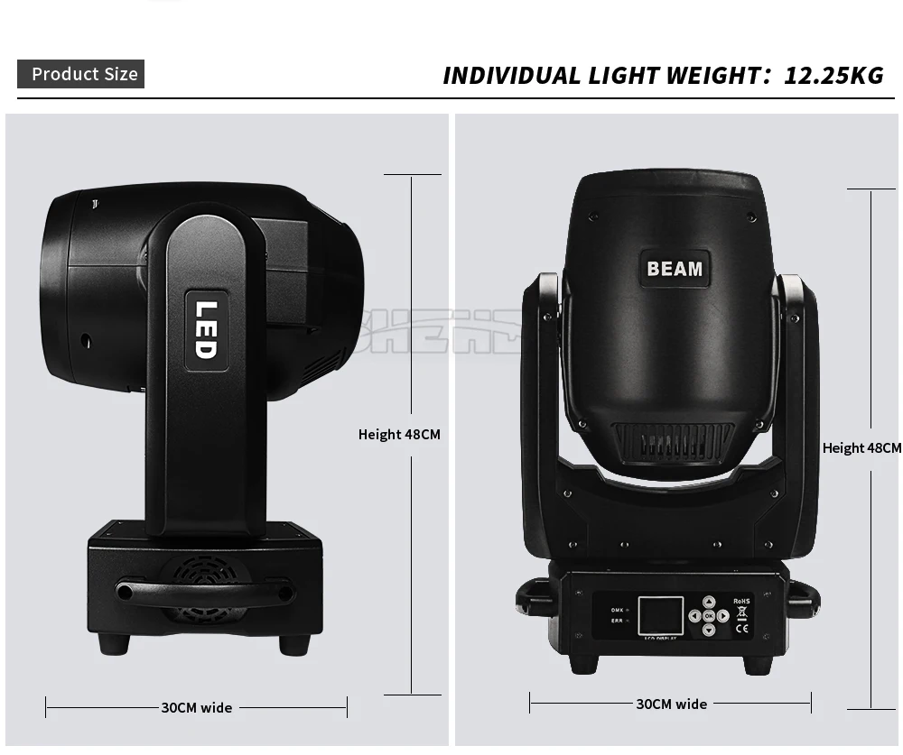 Shehds High Quality 300W Led Beam Moving Head Light Competitive Price Lighting 7 Color Rainbow Lights See Video Stage Nightclub