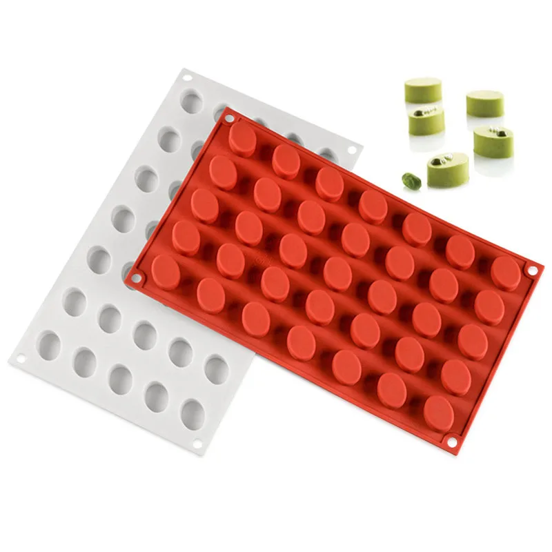 35 Cavity Oval Silicone Cake Baking Mold for Ice Cream Chocolate Mousse Pastry Dessert Jelly Pudding Bread Candy Decorating Tool