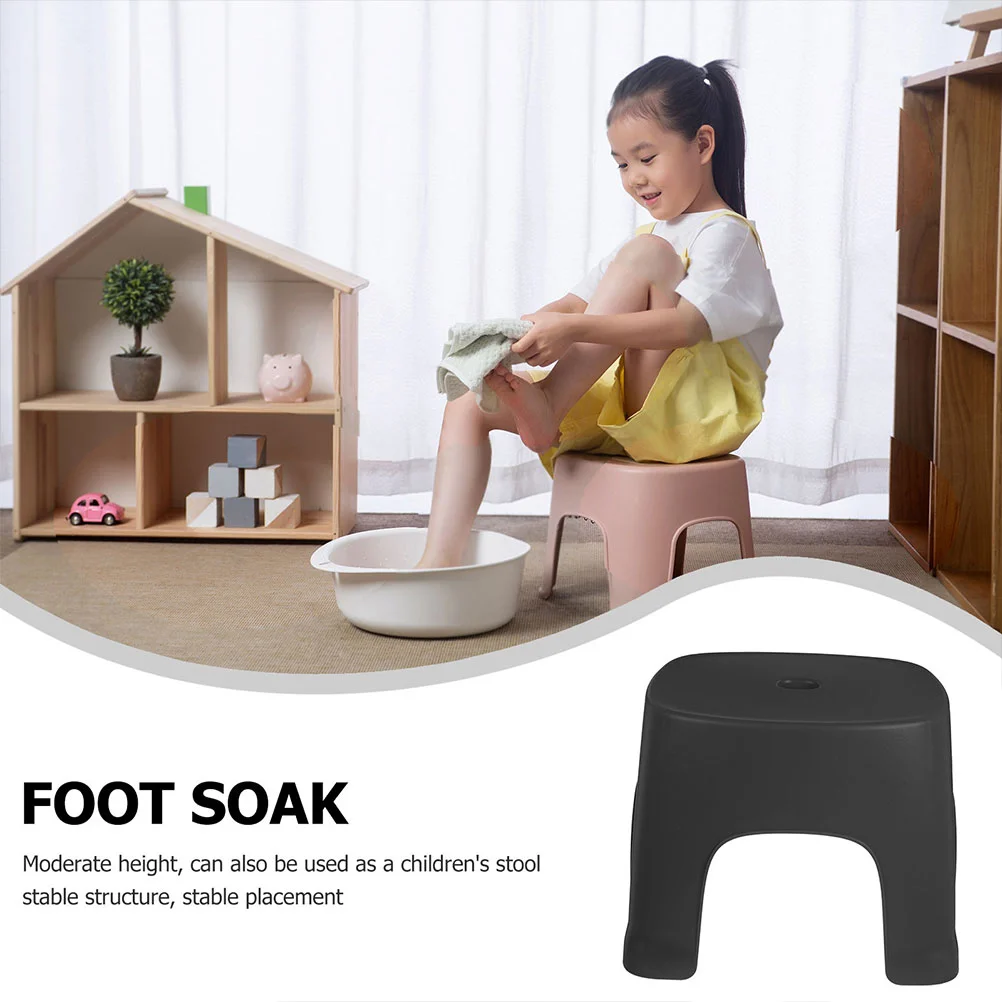 2 Pcs Step Stools Low Foldable Plastic Footstool Toilet Stepping Shoe Changing Pvc Collapsible