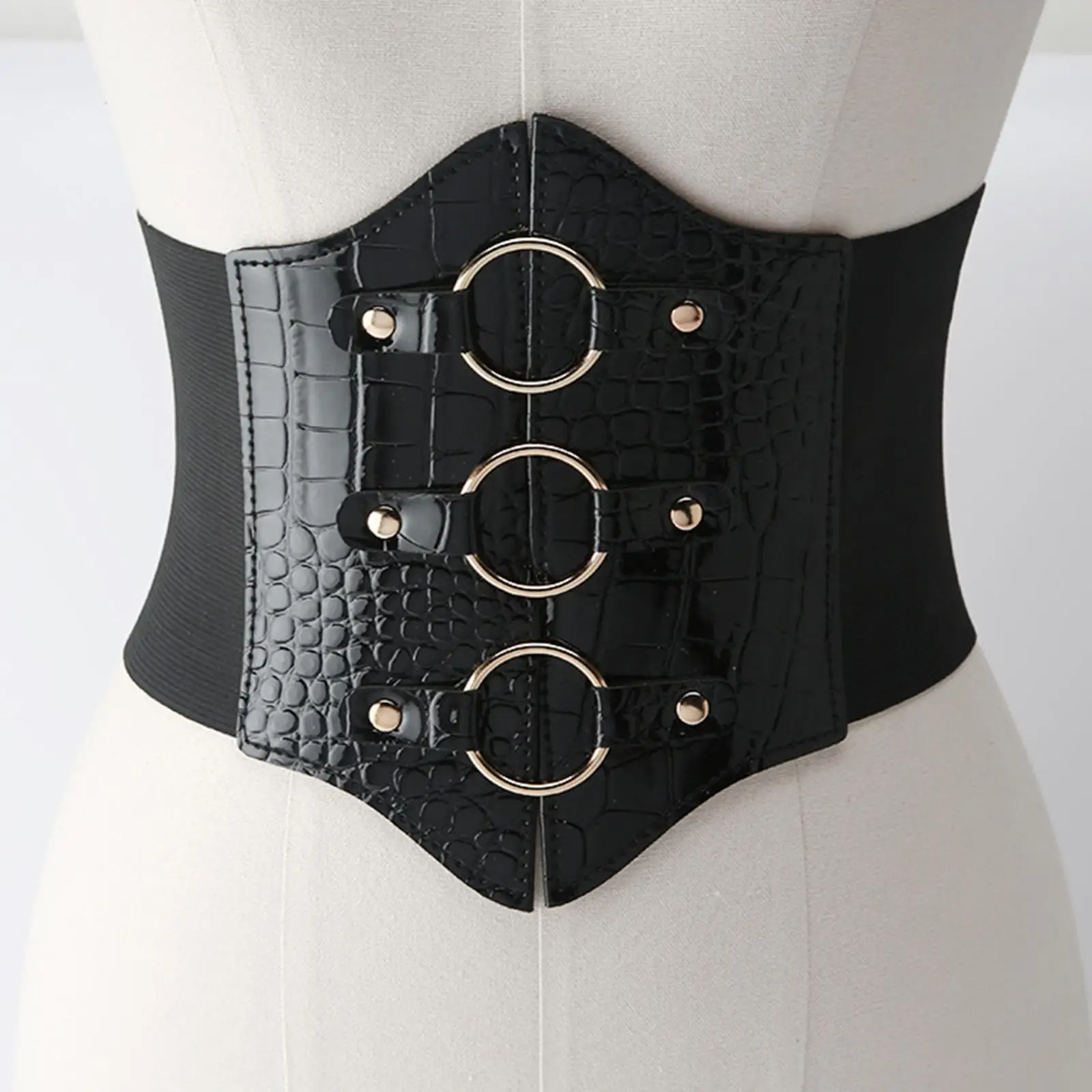 Punk Women Charm Waistband Wide High Waist Belt Body Link Belts Cummerbund