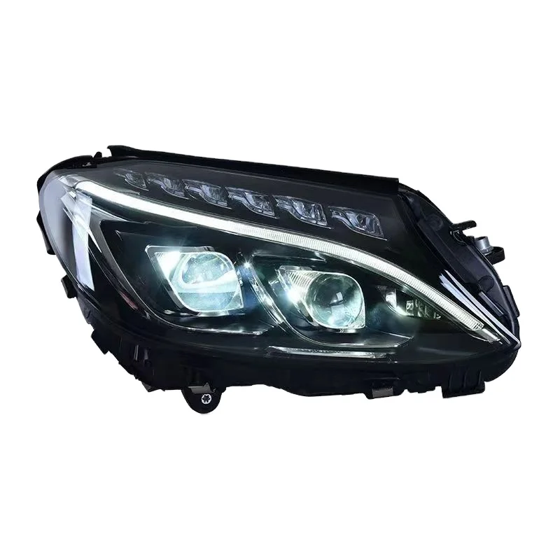 Car Lighting System Plug And Play LED High Configuration Dual Lens LED w205 Headlights  For Mercedes Benz C-Class