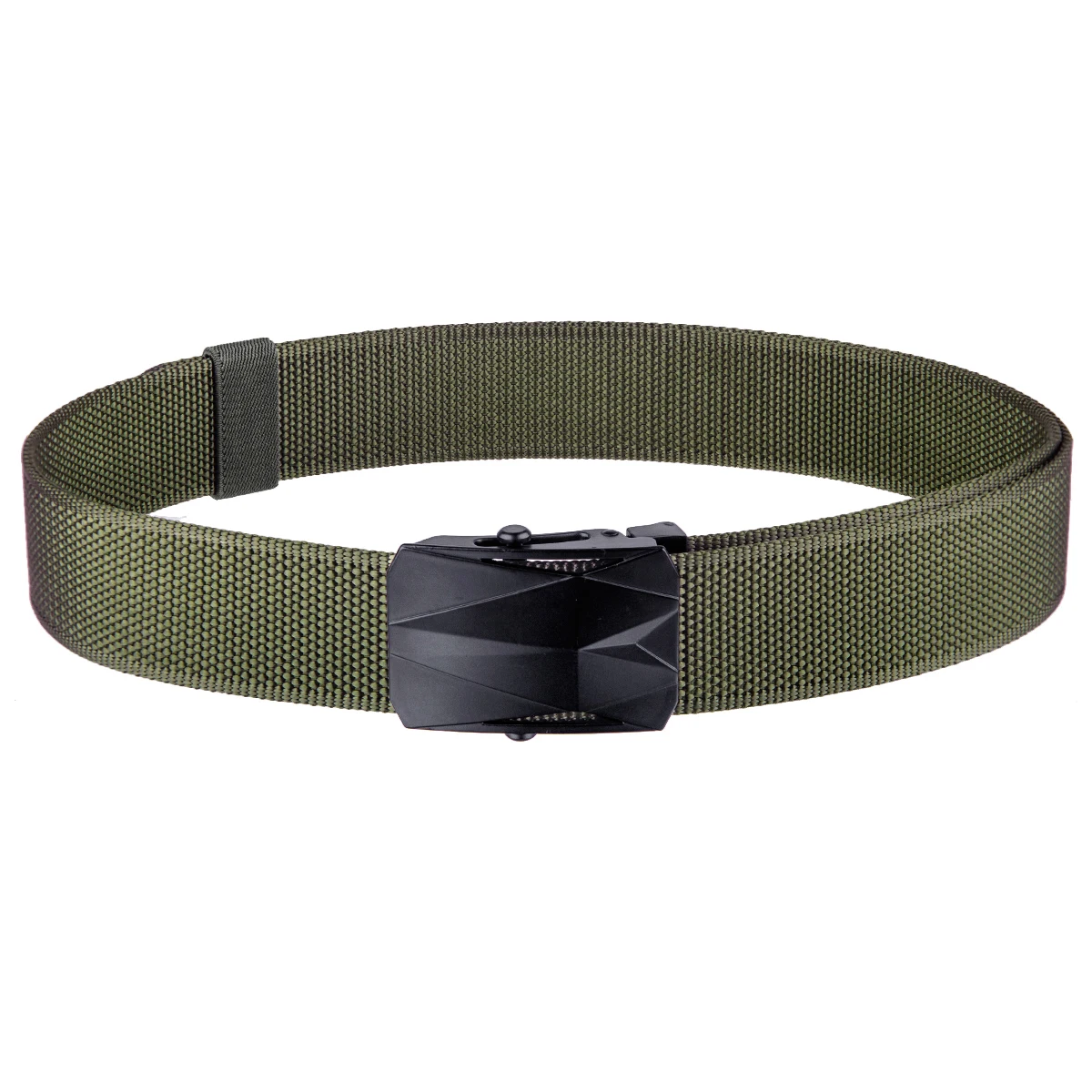 Nylon Belt for Men Tactical Style Military Belt Adjustable No Hole Belts with Metal Buckle