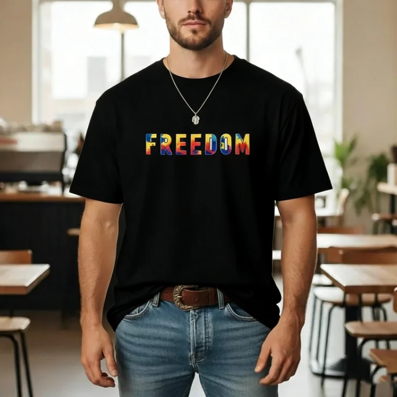 Until The End Freedom Shirt with Venezuela Unisex Tee Free Protest Gift for Pride 2026 Printed T-shirt Tops Casual Streetwear