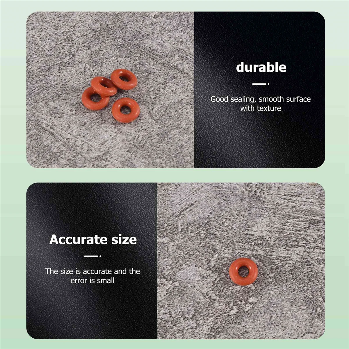 Selo do anel-O do silicone, gaxeta de vedação, 3mm x 8mm x 2.5mm, 50 PCes