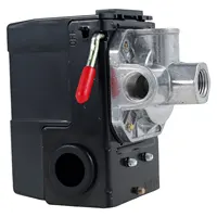 Interruptor de presión del compresor de aire de 4 puertos 95-120 PSI 16-20A interruptor de apagado del compresor de aire seguro piezas de repuesto del compresor de aire
