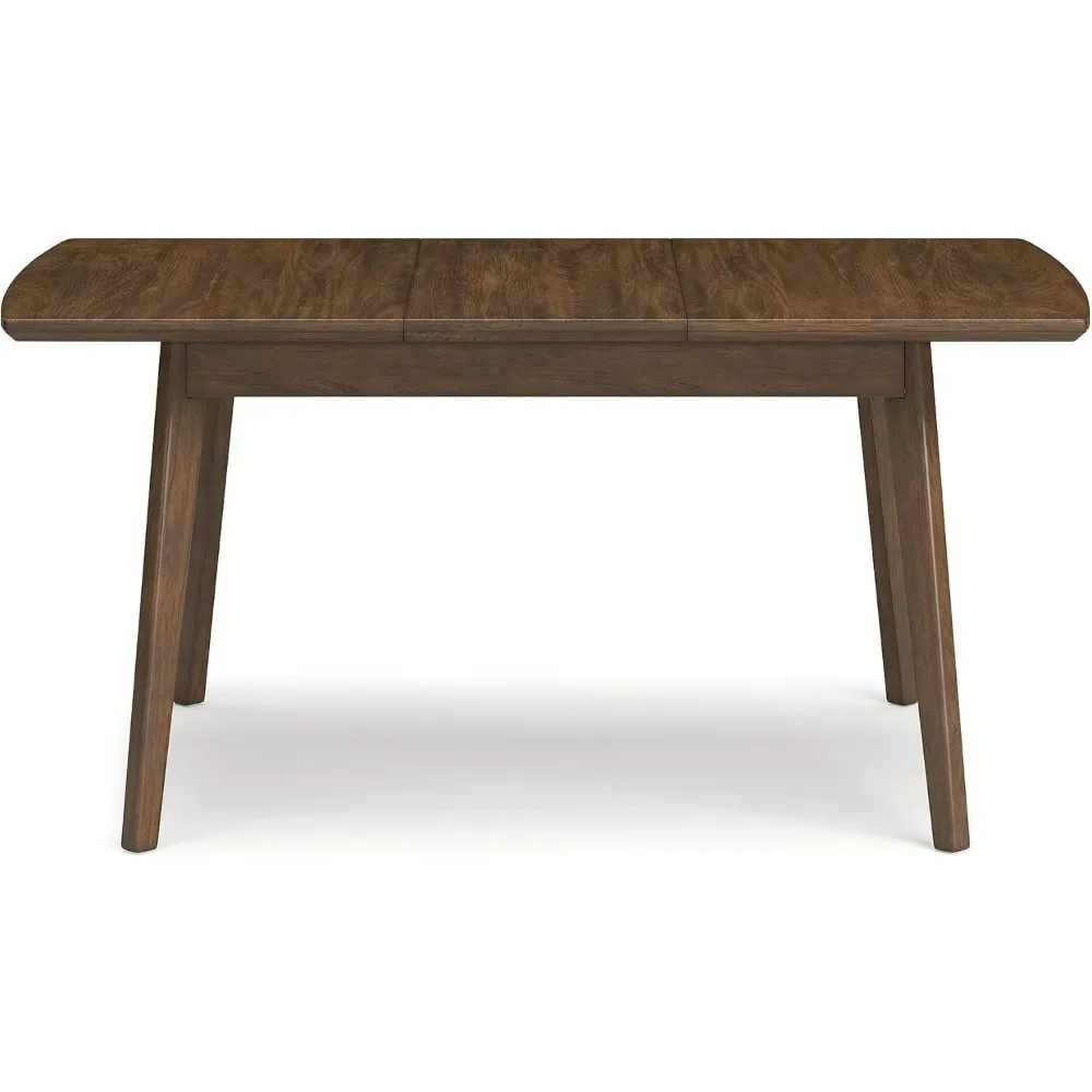 طاولة طعام مستطيلة باللون البني التقليدي من أشلي لينكوت مع وصلة تخزين ذاتية لـ 6 ضيوف