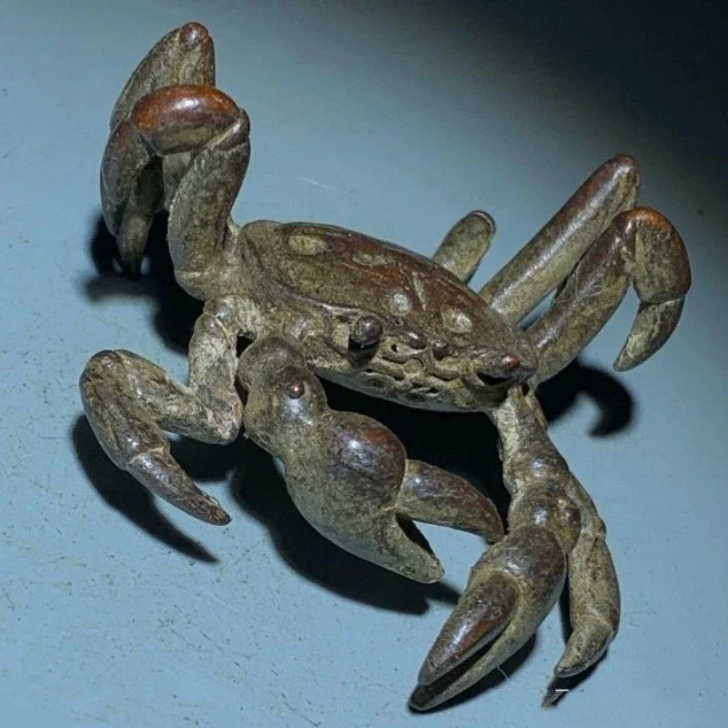 Little Fairy/ Antique Bronze Crab Creative Home Garden Ornaments Desk Miniature Statue Ornaments Animal Tea Pet Crafts Gifts