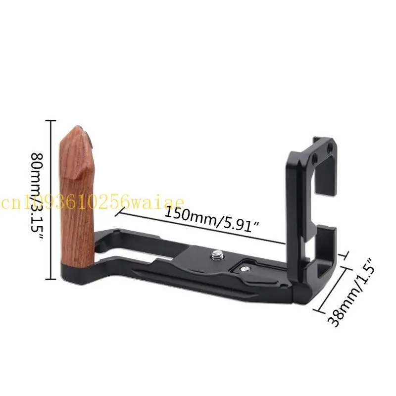 652F Camera Hand Grip for X-T5 Aluminum Alloy Video Bracket Accessories L Plate Wooden Side Grip Quick Release Plate
