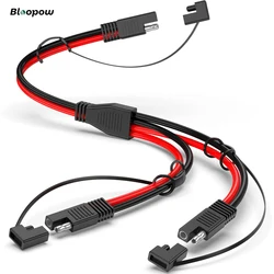 Bloopow 10AWG 1 to 2 SAE to SAE Extension Cable SAE DC Power Automotive Adapter Cable SAE Plug for Solar Panel Battery Charger
