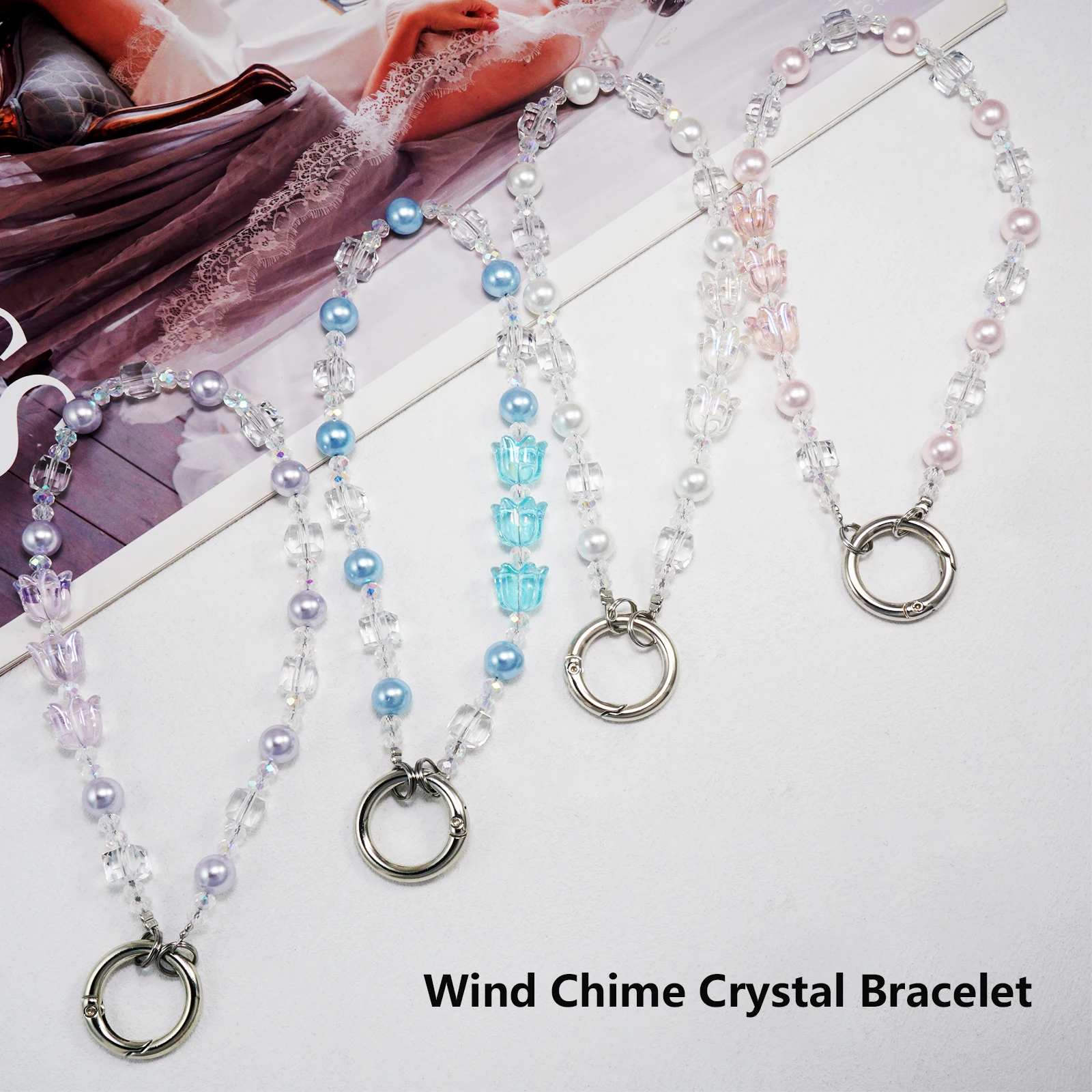 

New creative acrylic material wrist style hanging suitable for mobile phone hanging chains, anti loss mobile phone pendants