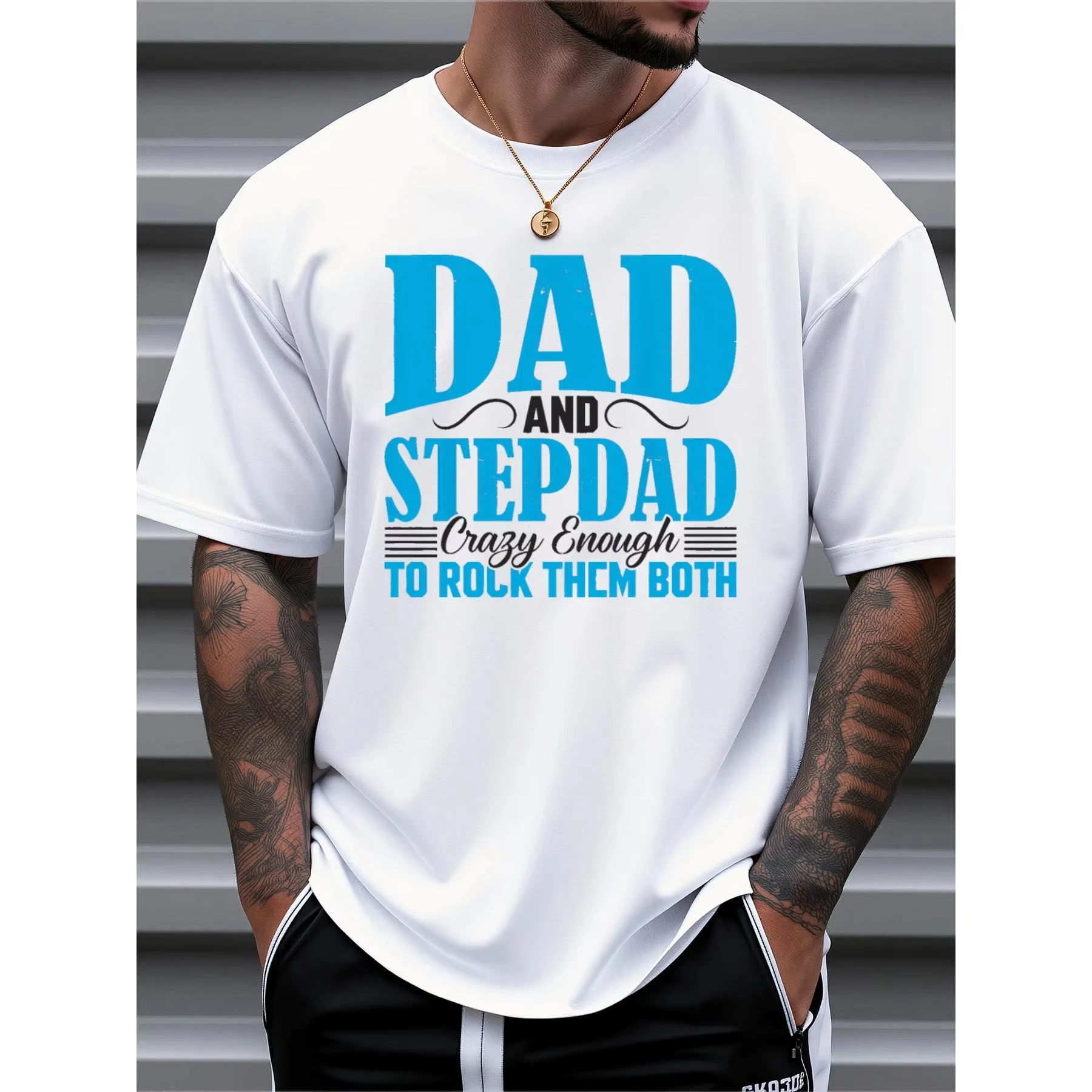 

Dad & Stepdad T-Shirt, Funny Father's Day Gift, Men's Blended Family Tee, Stepfather Shirt, Humorous Dad Apparel