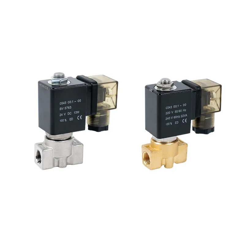 JT22-02 Direct Acting Brass Valve 80bar High Pressure Solenoid Valve 2 Way 1/4 3/8 1/2 BSP DC12V/24V AC220V Normal Close