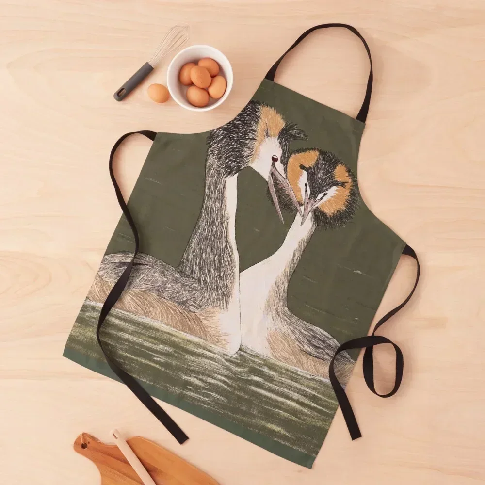 

Great crested Grebes Apron Home Utensils manicurist Kitchenware kitchen clothes for men Apron