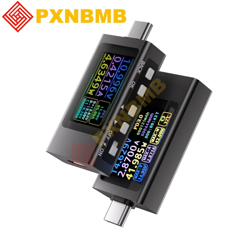 KWS-X1 Digital Voltage Current Tester IPS Display 4-30V 0-12A DC Voltage Current Detector Fast Charging Trigger Capacity Tester 