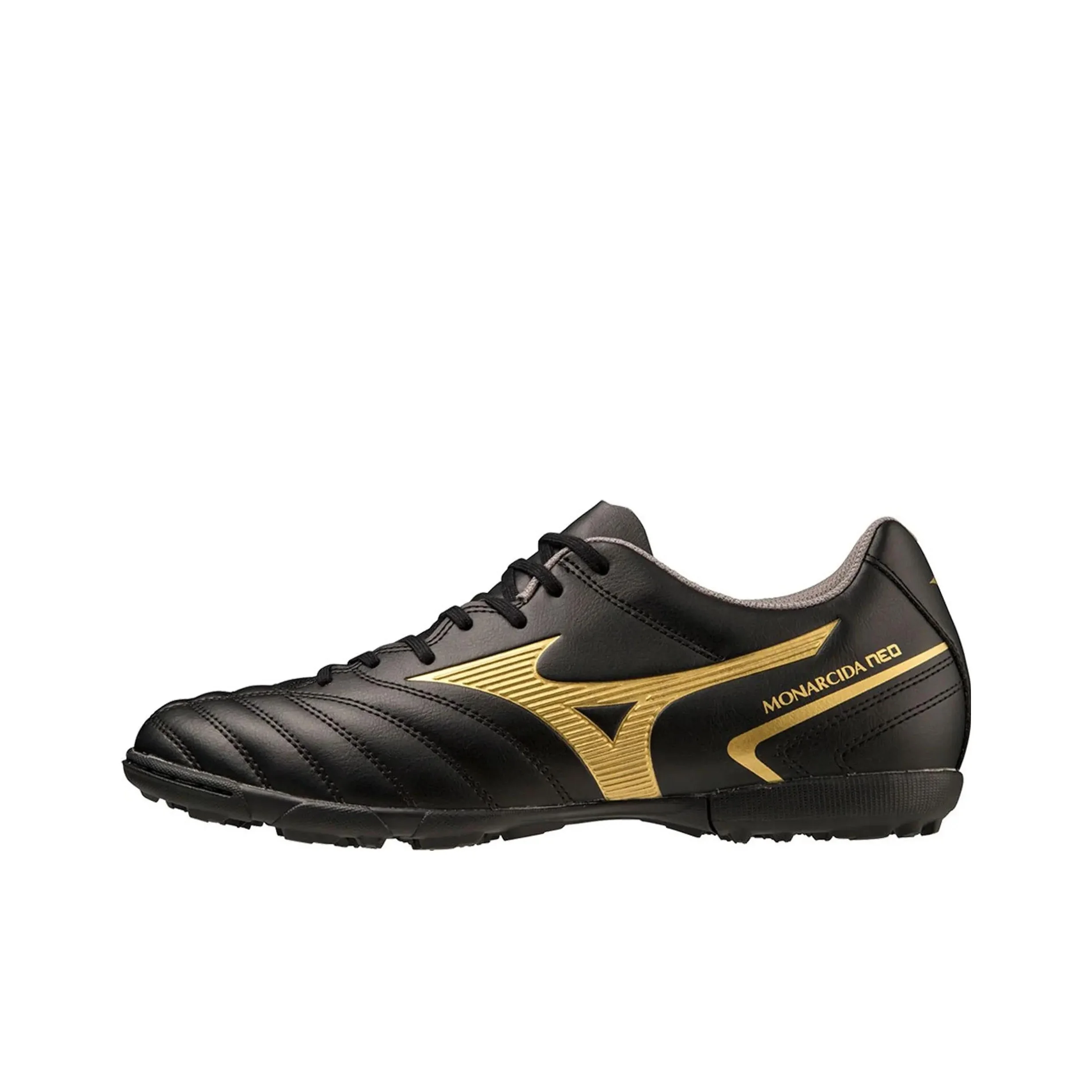 Mizuno Monarcida Neo 2 TF Turf Slip Resistant Abrasion Resistant Soccer Shoes Men's Black Gold P1GD232550