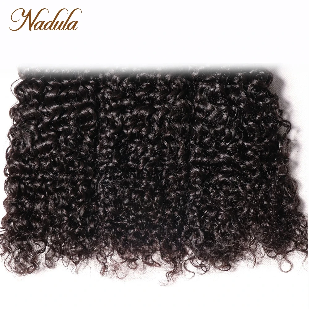 Nadula Curly Weave Human Hair Bundles Malaysian Curly Hair 3/4 Bundles Deal Malaysian Hair Extensions 8-26INCH Remy Hair Weaves