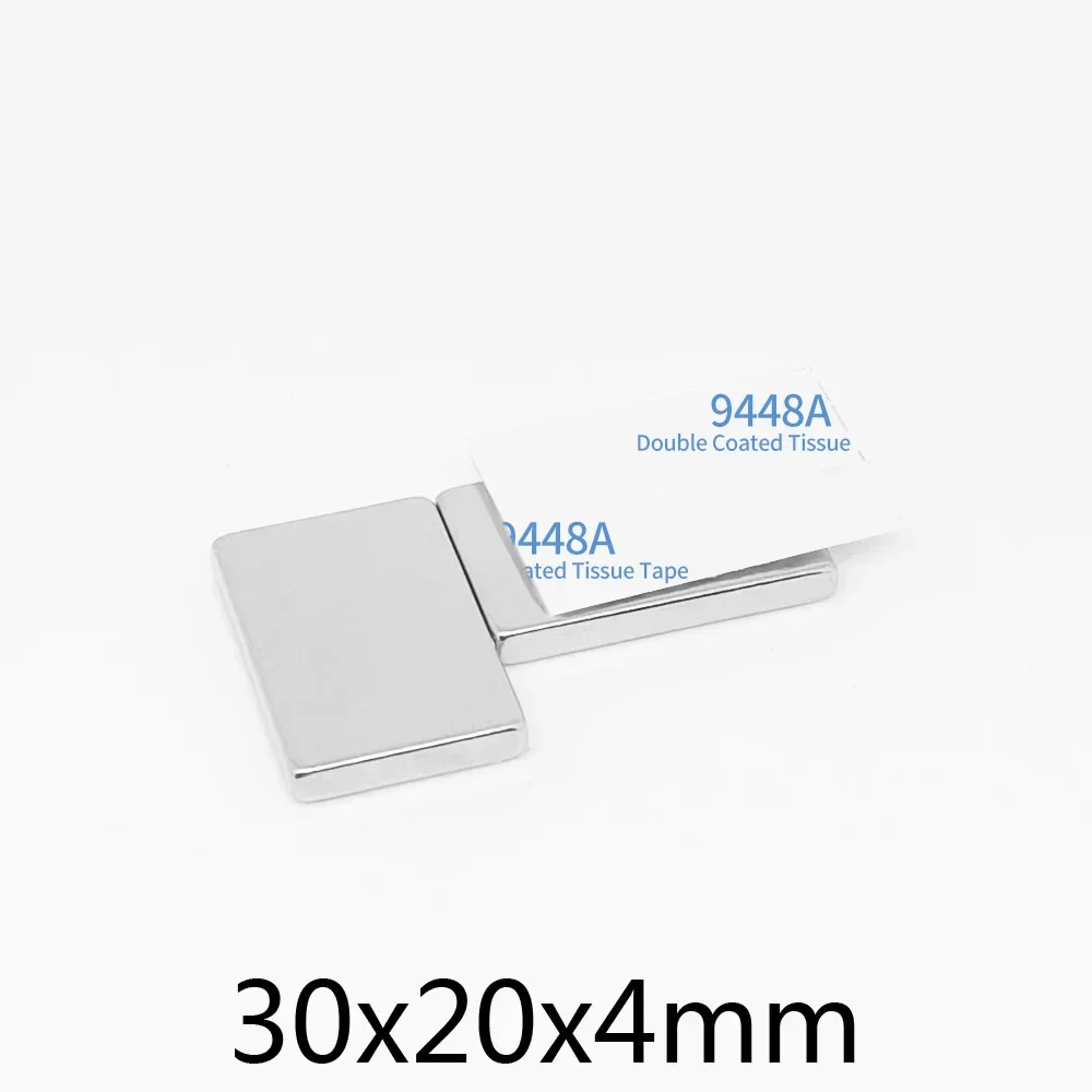Magnete quadratico 30X20X4mm con nastro autoadesivo 30*20*4 Magnete potente 30x20x4 per frigoriferi domestici, uffici fai da te