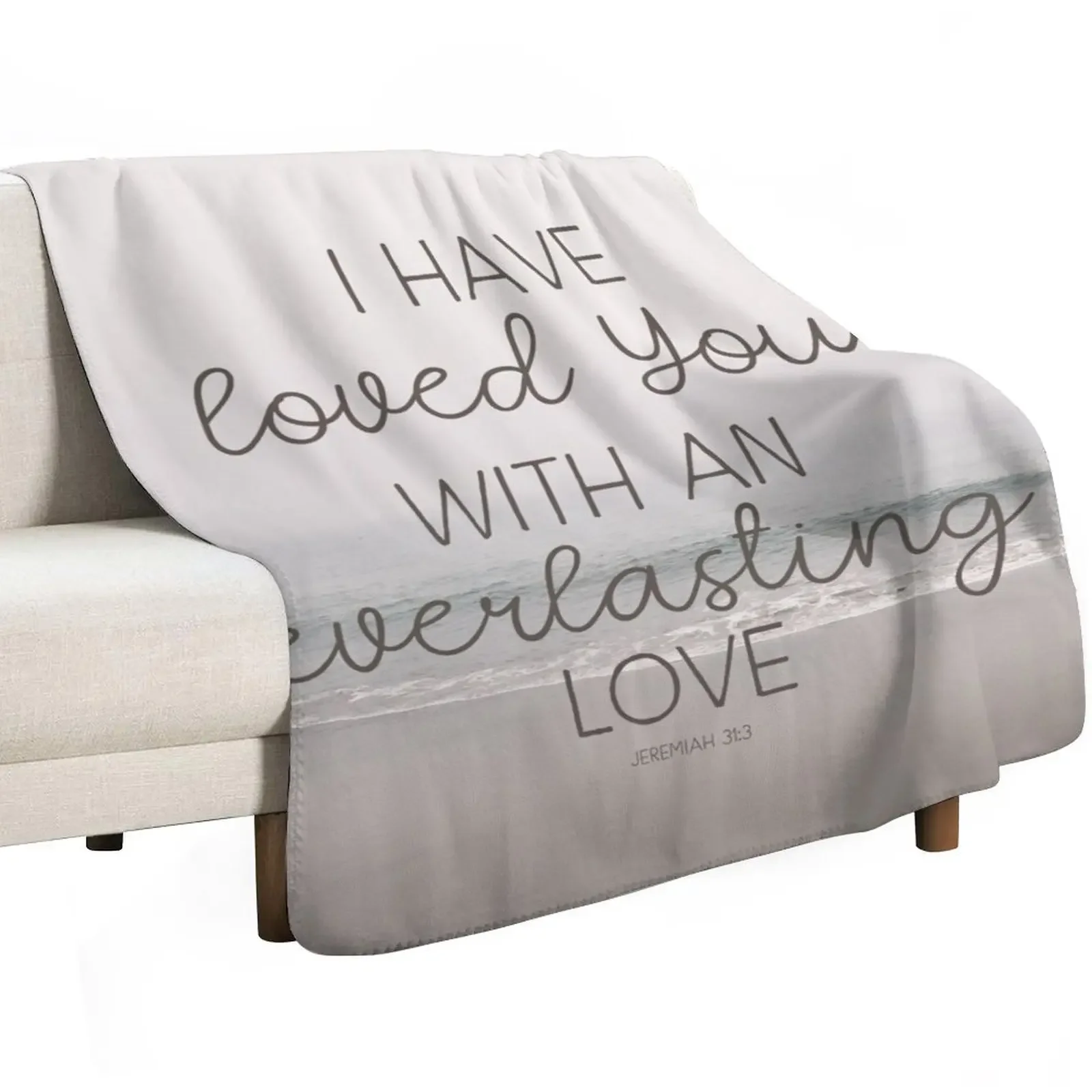 اقتباس آية الكتاب المقدس المسيحي - أحبك بحب دائم رمي بطانية أرائك فضفاضة مرجحة #2