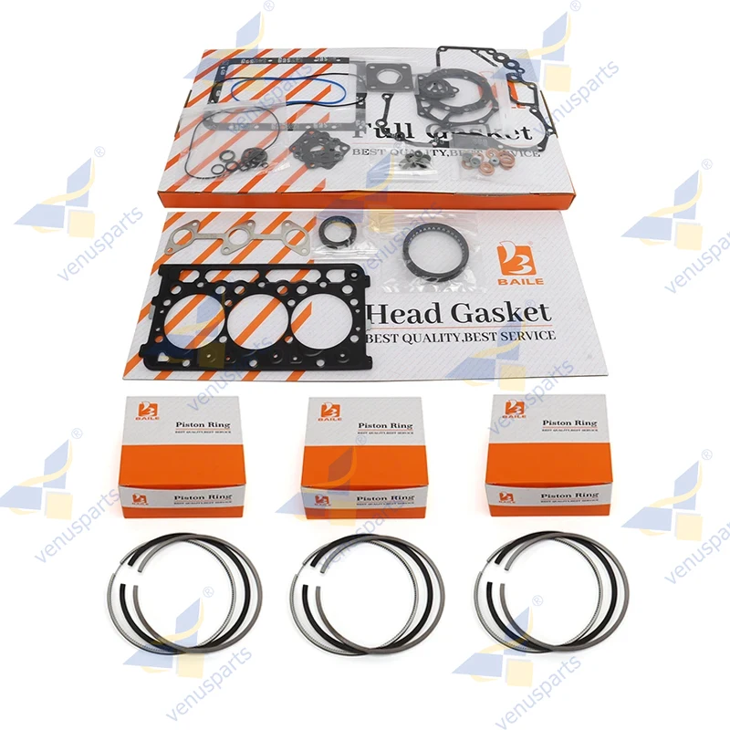 For Kubota D722 Piston Ring + Full Gasket Kit Set Overhaul Rebuild Kit