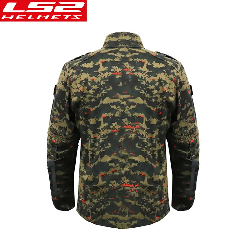 NEW LS2 CE Camo Motorcycle Riding Suit Set Summer Breathable Anti-Impact Four Seasons Travel Rally Unisex Traje Moto Protective