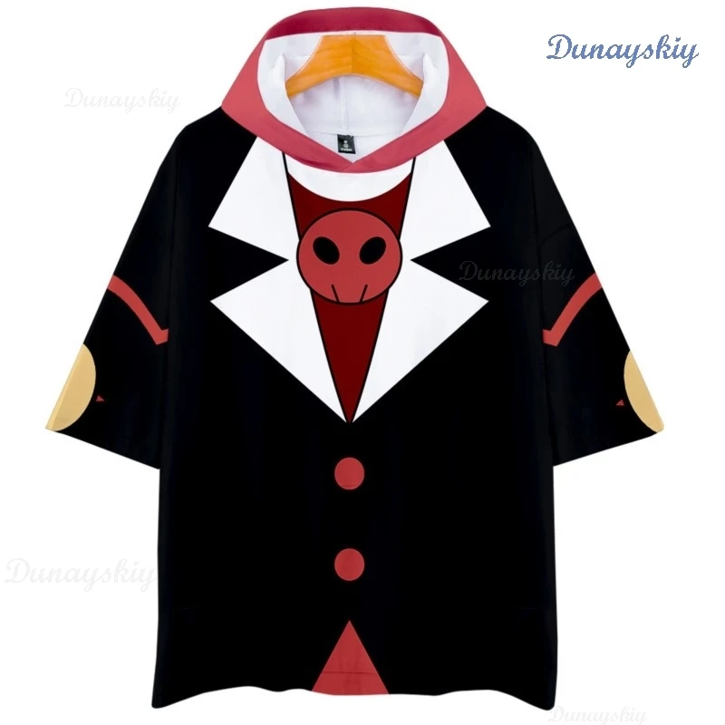 Anime Cosplay Hotel Costume Alastor Angel Dust Lucifer Blitzo Cosplay Anime Doujin Hoodie T-shirts Men Women Top