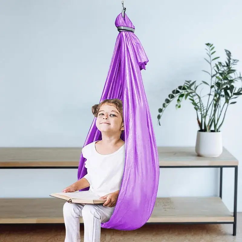 Kids Hammock Chair Cuddle Indoor Sensory Swing for Kids Sensory Room Equipment Calming Compression Sensory-Motor Toys & Gifts