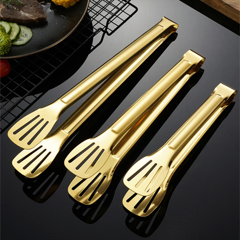 

Golden barbecue clip steak clip baking supplies bread clip thick 304 stainless steel food clip kitchen accessories clip