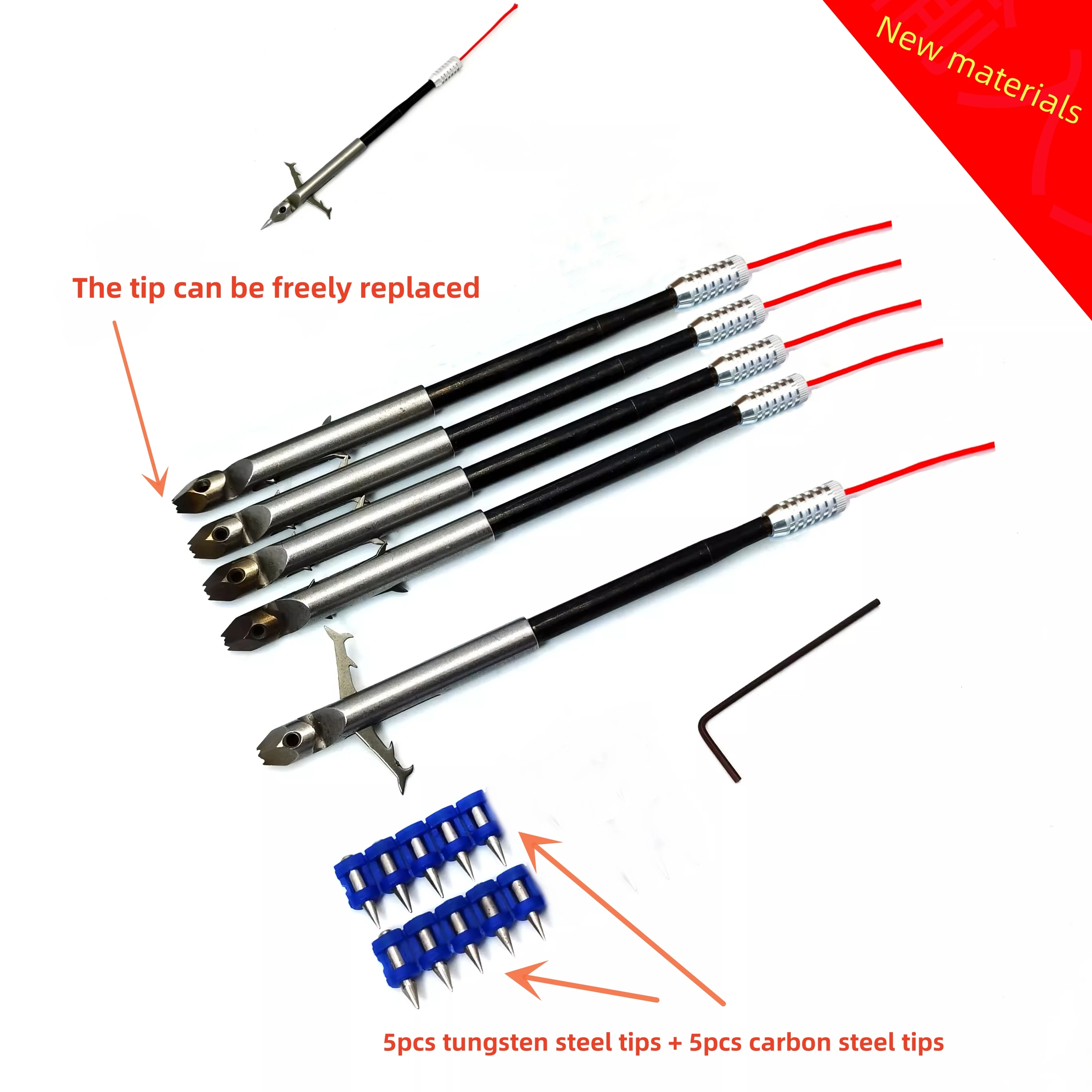 New Fishing Slingshot Arrow 440C Stainless Steel Broadheads Arrowhead Hunting Fishing Dart Archery Bow Fishing Accessories