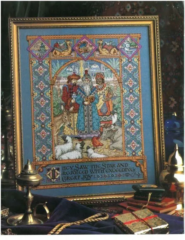 DIY Cross Stitch Embroidery 14CT Kits Needlework Craft Set Unprinted Canvas Cotton Thread Home King and Valet 42-51