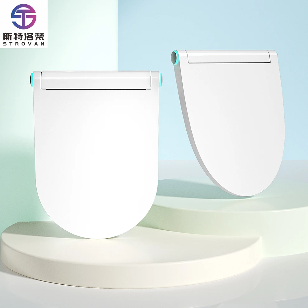 

STLF PP U-Shaped V-Shaped Intelligent Sanitary Ware Toilet Cover Bathroom Automatic 12V 36W Light Smart Toilet Seat Cover