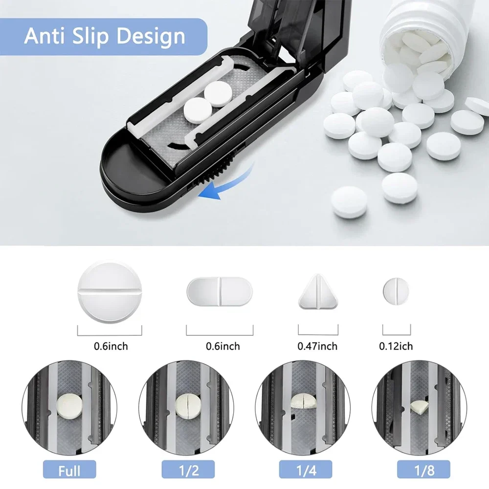 1PCS Pill Cutter Splitter for Small and Tiny, Multiple Pill Cutters for Small , Adjustable Pill Splitter with Centering Device