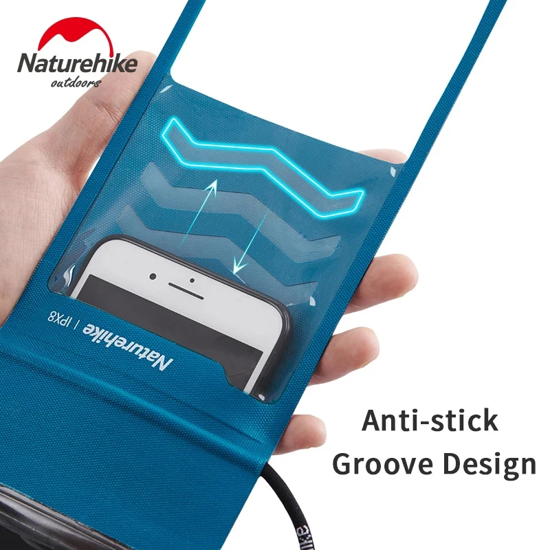 Naturehike TPU Phone Waterproof Bag Touch Screen Anti Sticking Sealed Diving Swimming Mobile Phone Shell of 4 Colors