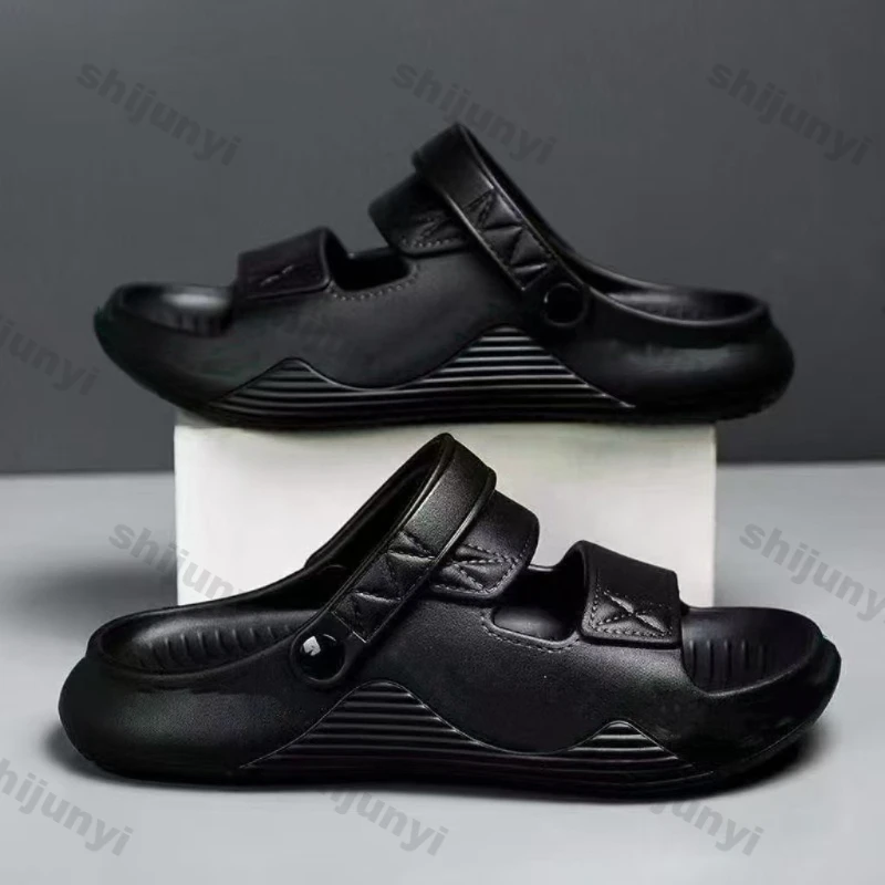 

Men's One Word Slippers 2025 Summer Breathable Lightweight Comfortable Non Slip Sandals Fashion Non Slip Soft Sole Beach Shoes