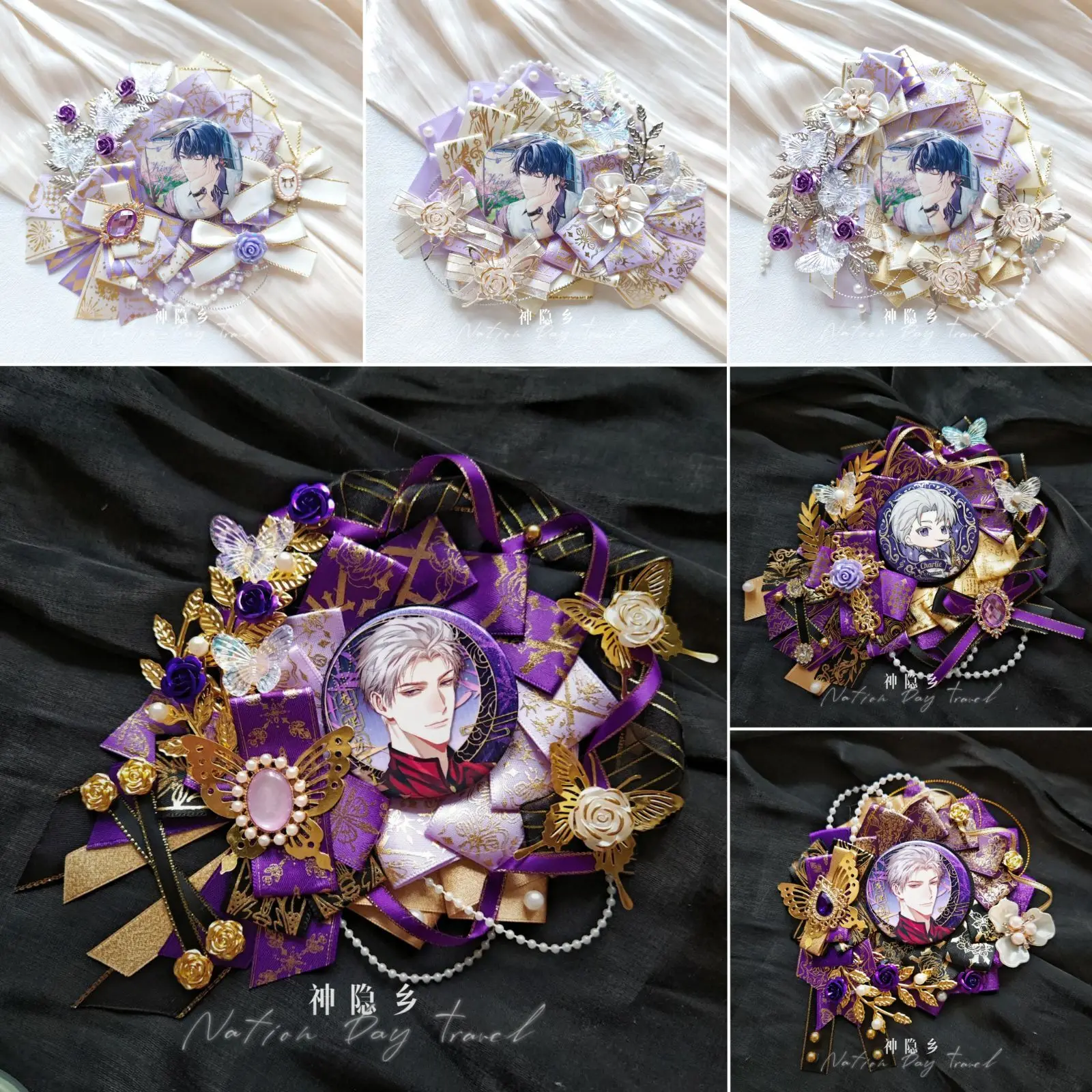 Luxury Badge Holder Birthday Present Long Streamers Ribbon Bow Manga Goods Display Ita Bag Accessories