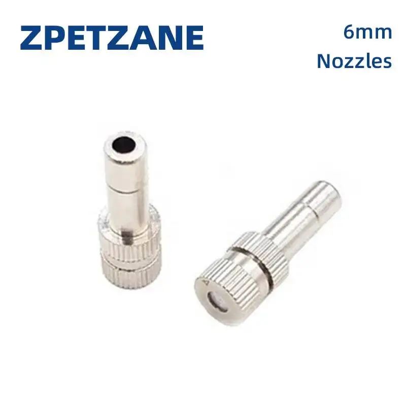 

5 шт. 6 мм насадки для низкого давления 0,2 ~ 0,8 мм тонкое распыление латунные распылители для орошения дезинфекция Охлаждение туман