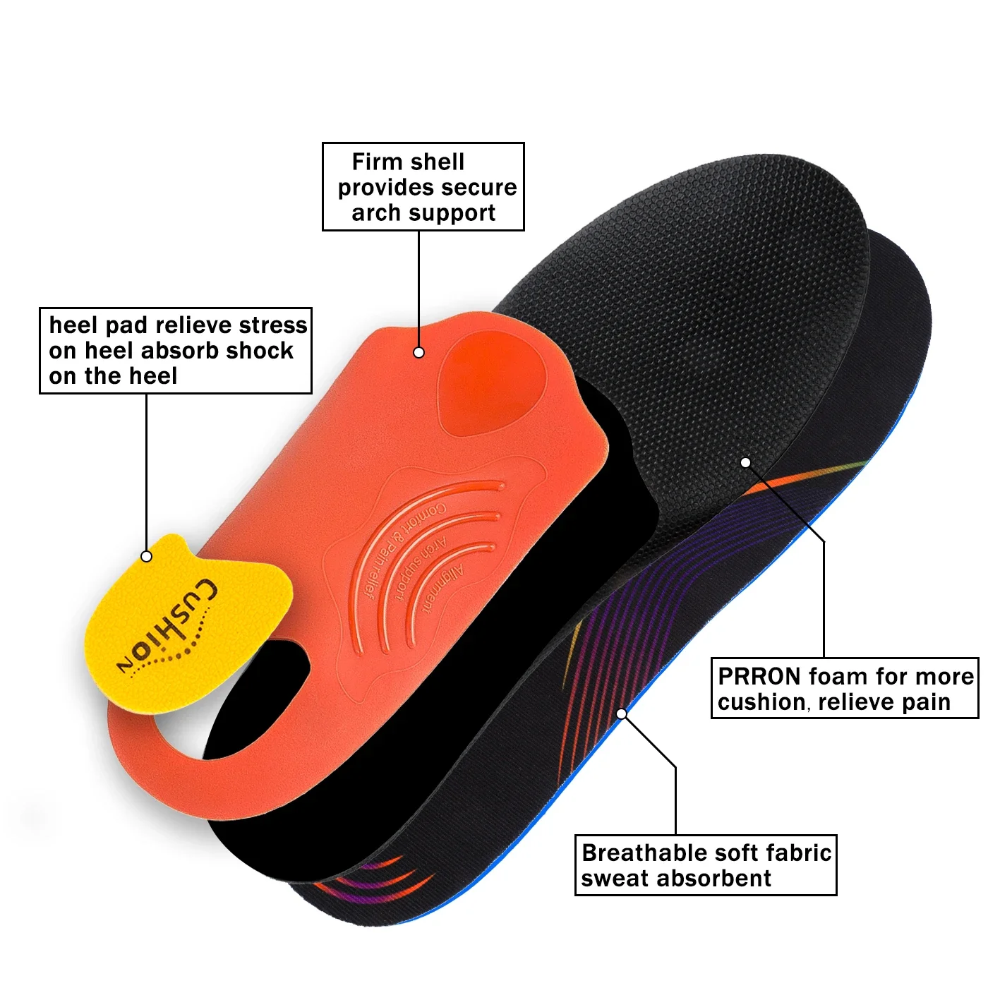 Plantar Fasciiti Orthopedic Insoles Flat Feet Plantillas Arch Support Orthotic Insole Sneakers Inserts Men Women Sport Shoes Pad