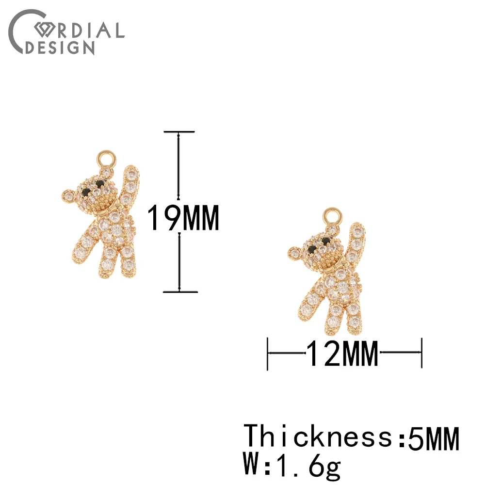 

Cordial Design 30Pcs 12*19MM Jewelry Accessories/CZ Charms/DIY Earrings Making/Hand Made/Pendant/Jewelry Findings & Components